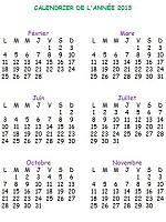 calendrier 2013