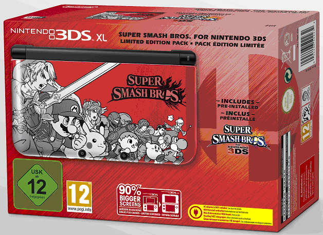 Nintendo 3DS XL aux couleurs de Super Smash Bros