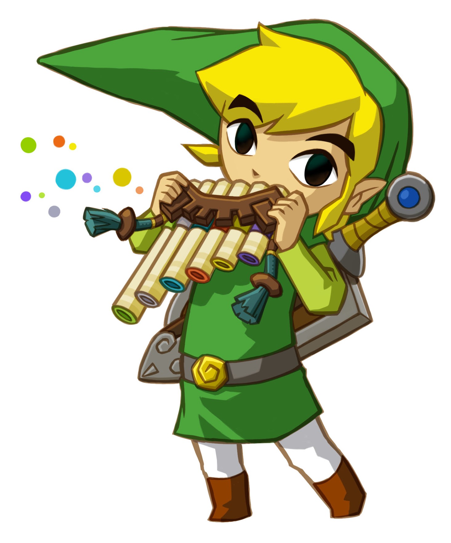 Link joue de la Flûte de la Terre
