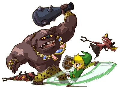 Un Moblin attaque Link