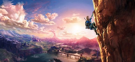 Link fait de l'escalade dans Breath of the Wild