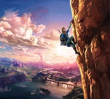 Link fait de l'escalade dans  Breath of the Wild