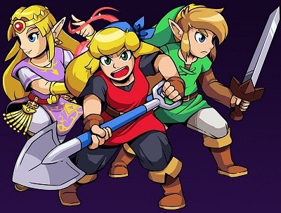 les héros de Cadence of Hyrule