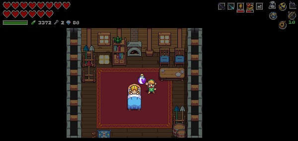 réveiller Link ou Zelda dans Cadence of Hyrule