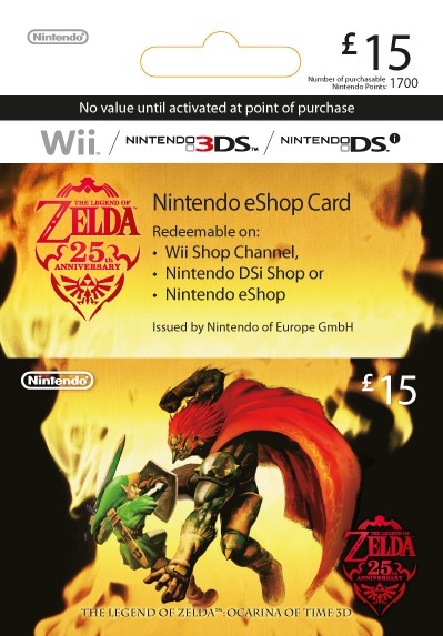 carte eShop Ocarina of Time 3D