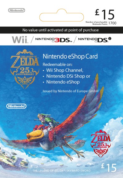 carte eShop Skyward Sword