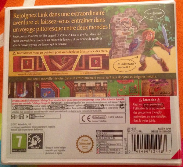 boîte de jeu A Link Between Worlds