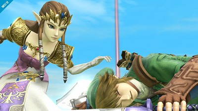 Link et Zelda dans SSB