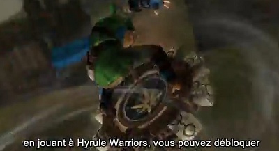 Link sur l'aérouage dans Hyrule Warriors