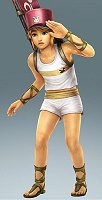 Link en tenue de facteur