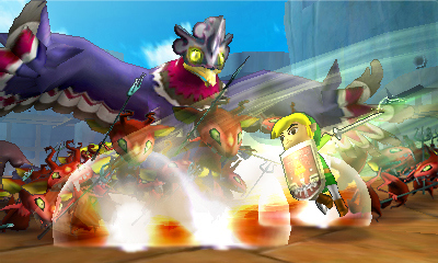 Toon Link et le Roi Cuirassé dans Hyrule Warriors Legends