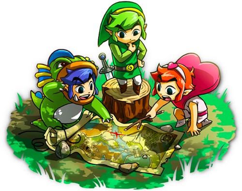 Les 3 Link coopèrent dans Tri Force Heroes