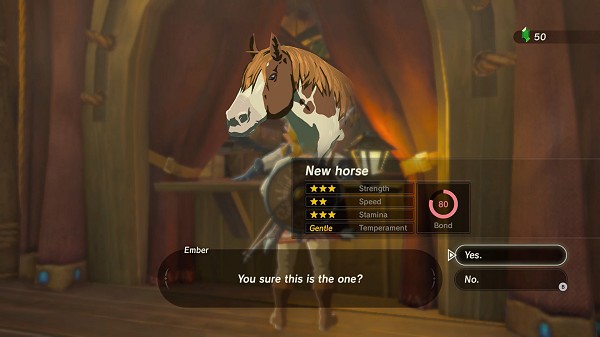 Les chevaux très importants dans Breath of the Wild