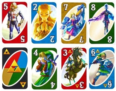 jeu UNO aux couleurs de Zelda