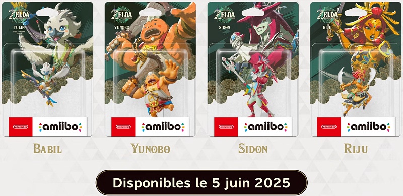4 amiibos de sages en juin