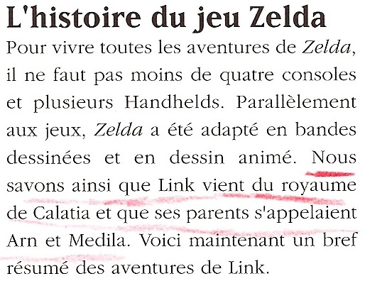 Histoire du jeu Zelda