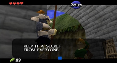 Ocarina of Time keep it a secret from everyone