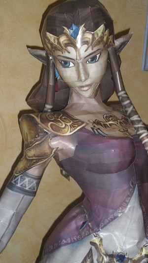 papercraft visage de la princesse Zelda