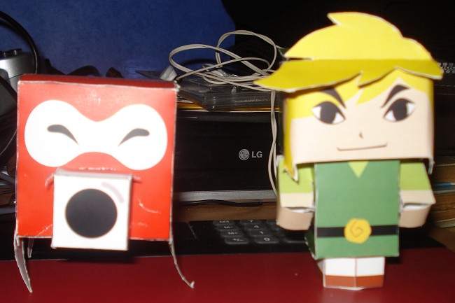 papercraft Link et un octorock