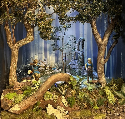 vitrine diorama de Link et Zelda