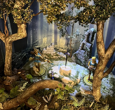 vitrine diorama de Link et Zelda