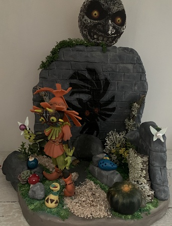 diorama avec figurine Skull Kid