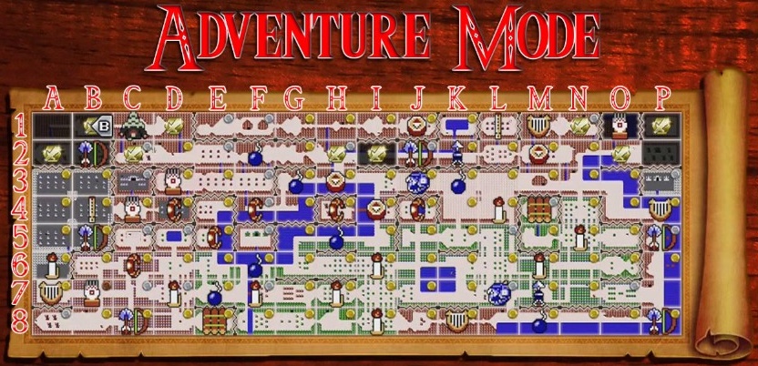Carte du mode Aventure Carte du mode Aventure