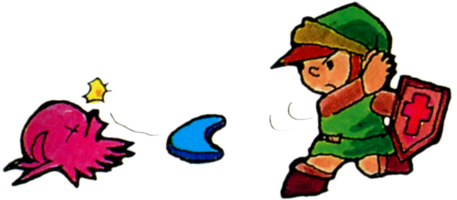 Link attaque un octorok The Legend of Zelda nes