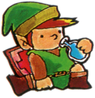 Link boit une potion The Legend of Zelda nes