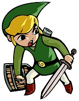 Link sur ses gardes dans The Wind Waker
