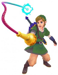 Link utilise le fouet