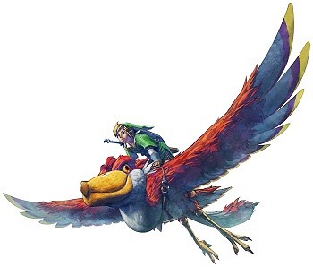 Link sur un oiseau