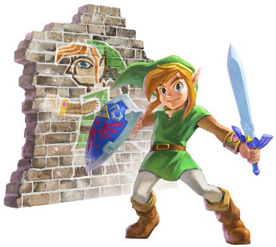 Link se colle aux murs