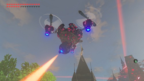un Gardien volant dans Breath of the Wild