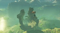 Link fait du deltaplane dans Breath of the Wild