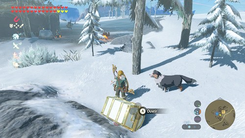 le chien a trouvé un coffre dans Breath of the Wild