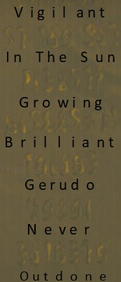 Inscriptions sur trône gerudo dans BOTW