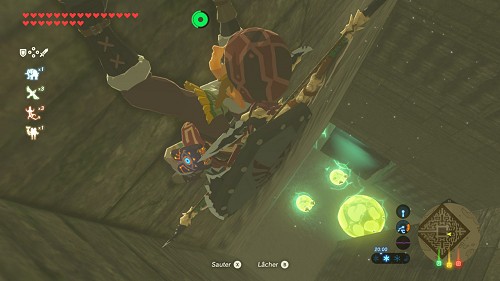 mission sanctuaire L'épreuve de la falaise dans Breath of the Wild