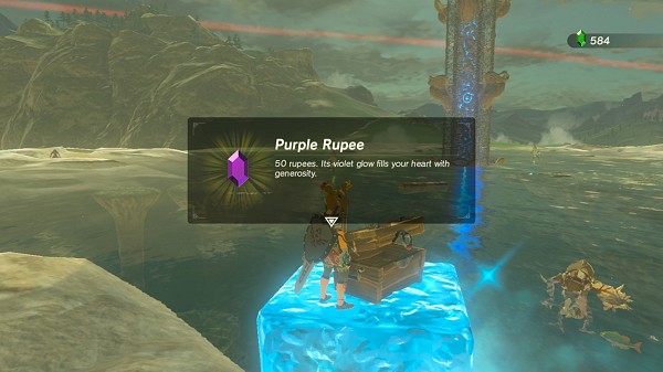 rubis violet dans les Collines d'Hyrule Breath of the Wild