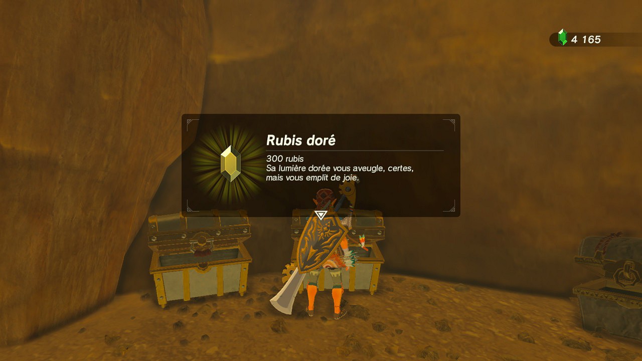 rubis doré au Canyon Gerudo Breath of the Wild