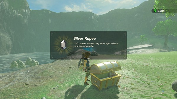 rubis argenté à sortir de l'eau Breath of the Wild