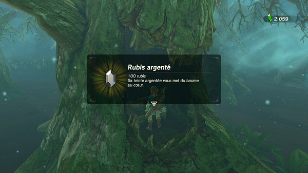 rubis argenté dans les Bois Perdus Breath of the Wild