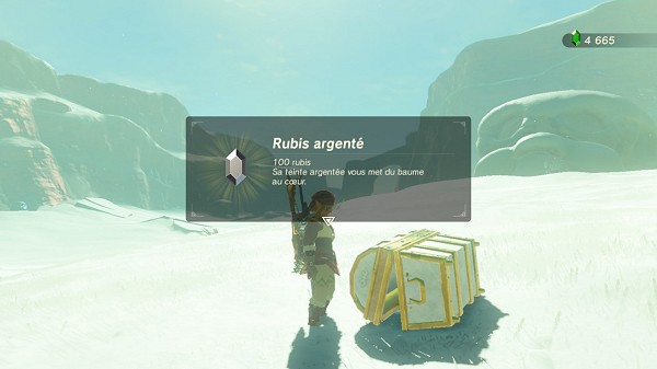100 rubis enfouis dans la neige Breath of the Wild