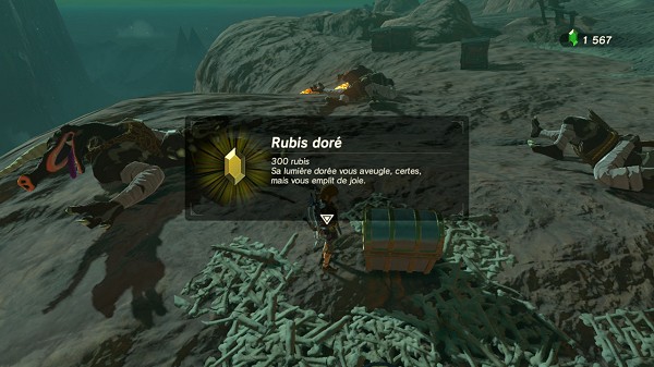 rubis doré à Ordinn Breath of the Wild