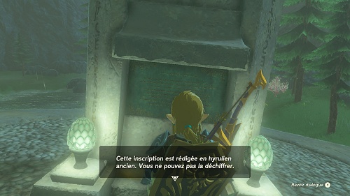 quête secondaire Un message des temps anciens Tears of the Kingdom