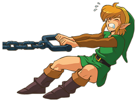 Link tire une chane A Link to the Past SuperNes