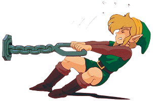 Link tire une cha�ne A Link to the Past SuperNes
