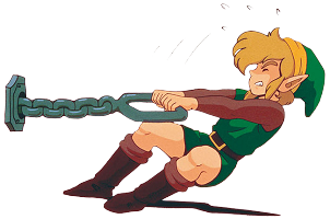 Link tire une chane A Link to the Past SuperNes