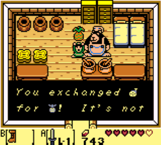 ananas de la suite des échanges dans Link's Awakening