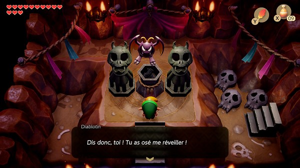 Chauve-souris augmente le transport d'objets dans Link's Awakening